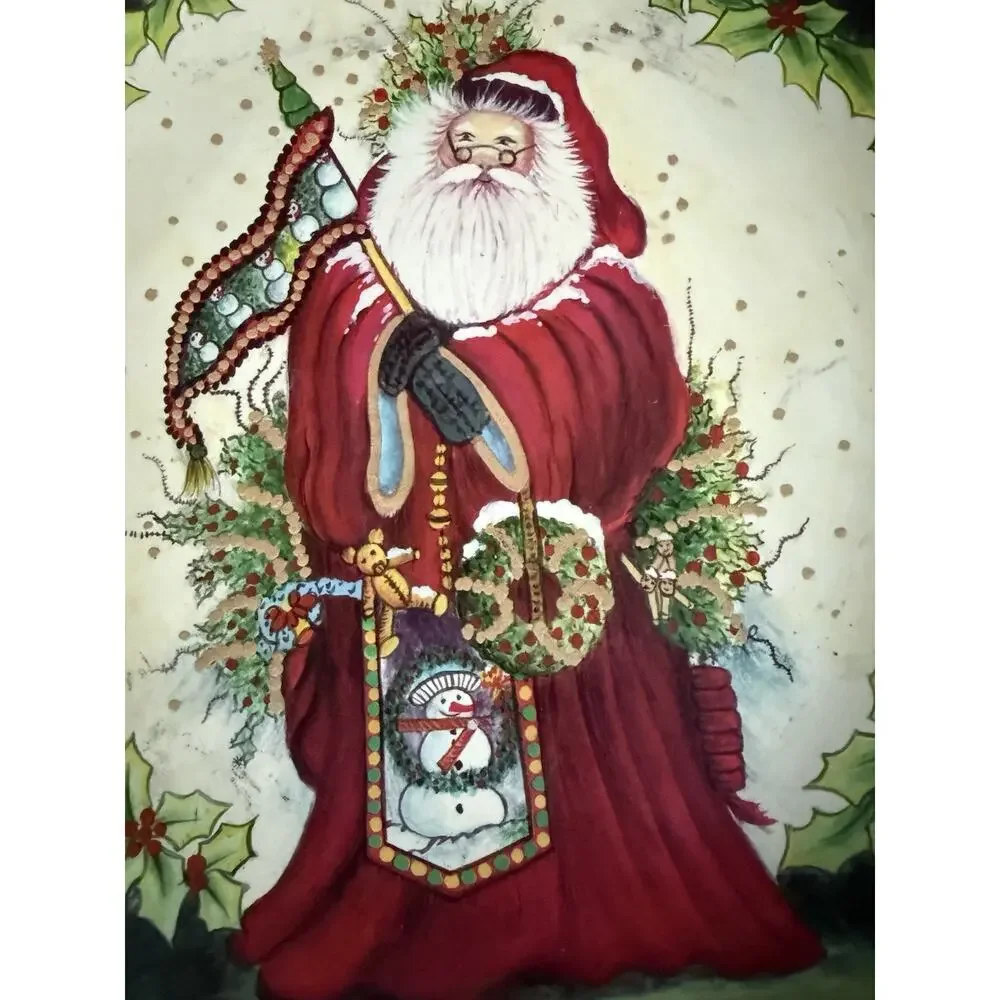 Giftcraft Holiday Plate 068901 Old World Santa Father Christmas Collectible 10”
